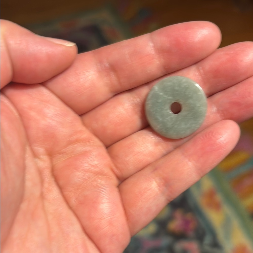 Green Stone Donut Pendant